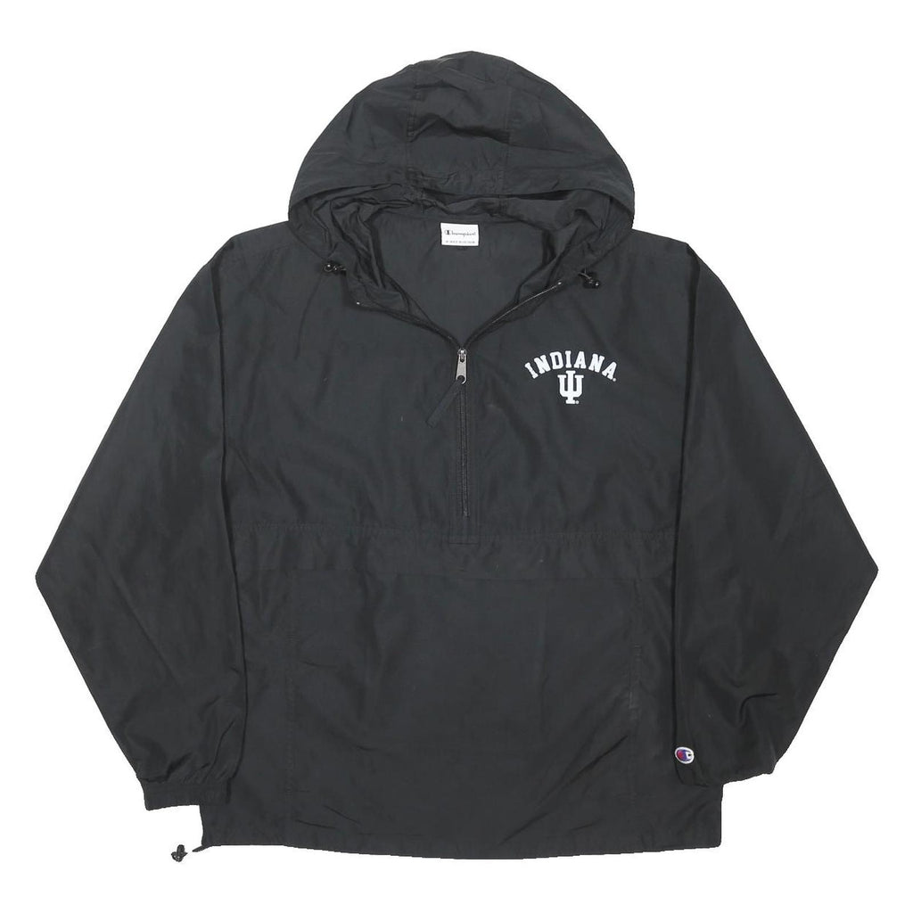 CHAMPION Mens Black Indiana Pullover Jacket M Polyester Zip Hooded Casual