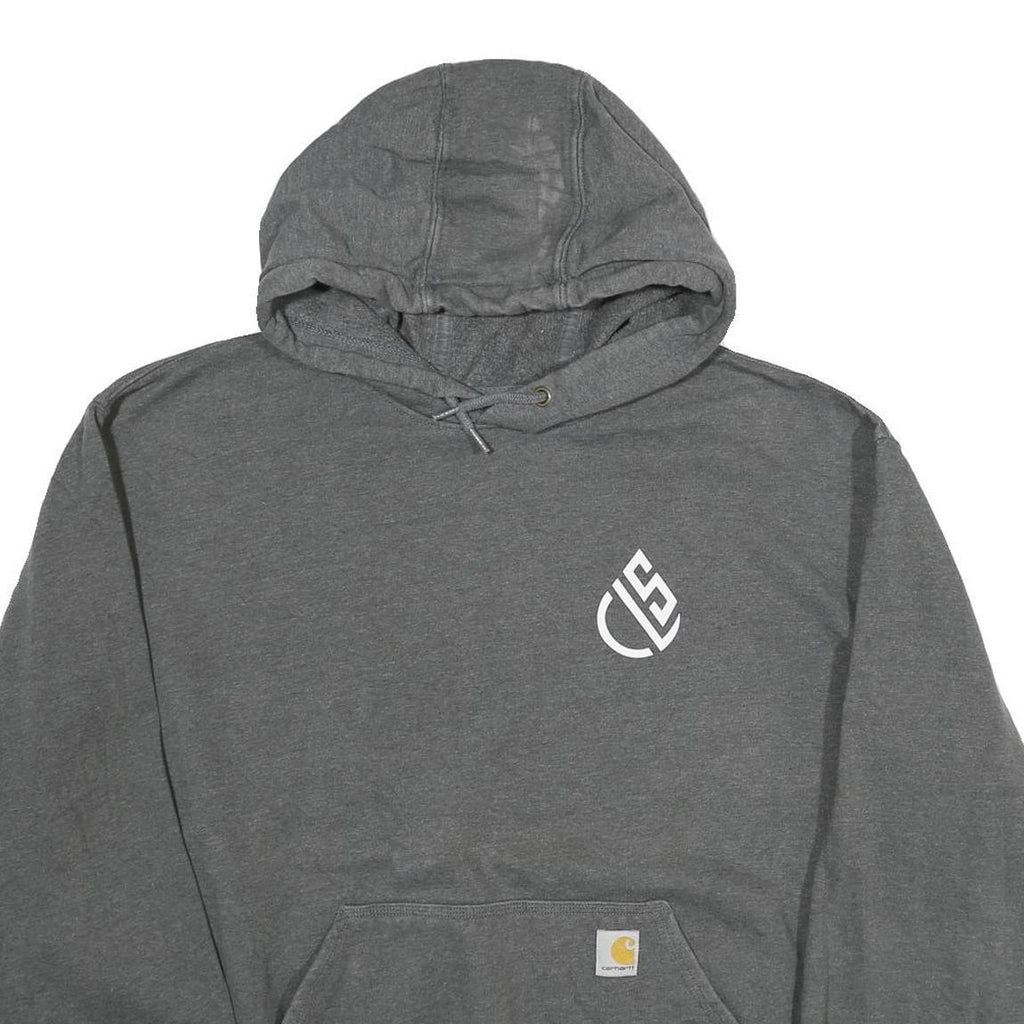 CARHARTT Mens Grey Pullover Hoodie XL Cotton Blend Casual Workwear