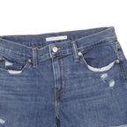 LEVI'S Womens Denim Blue Casual Shorts M W29 Distressed Cuffed Cotton Blend
