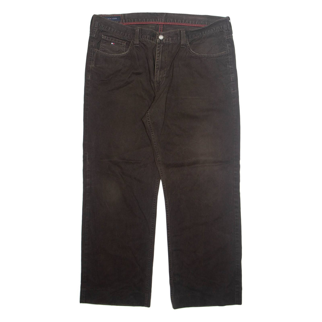 TOMMY HILFIGER Mens Trousers Brown Regular Straight W40 L29