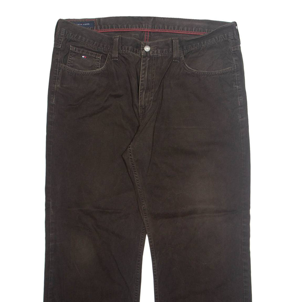 TOMMY HILFIGER Mens Trousers Brown Regular Straight W40 L29