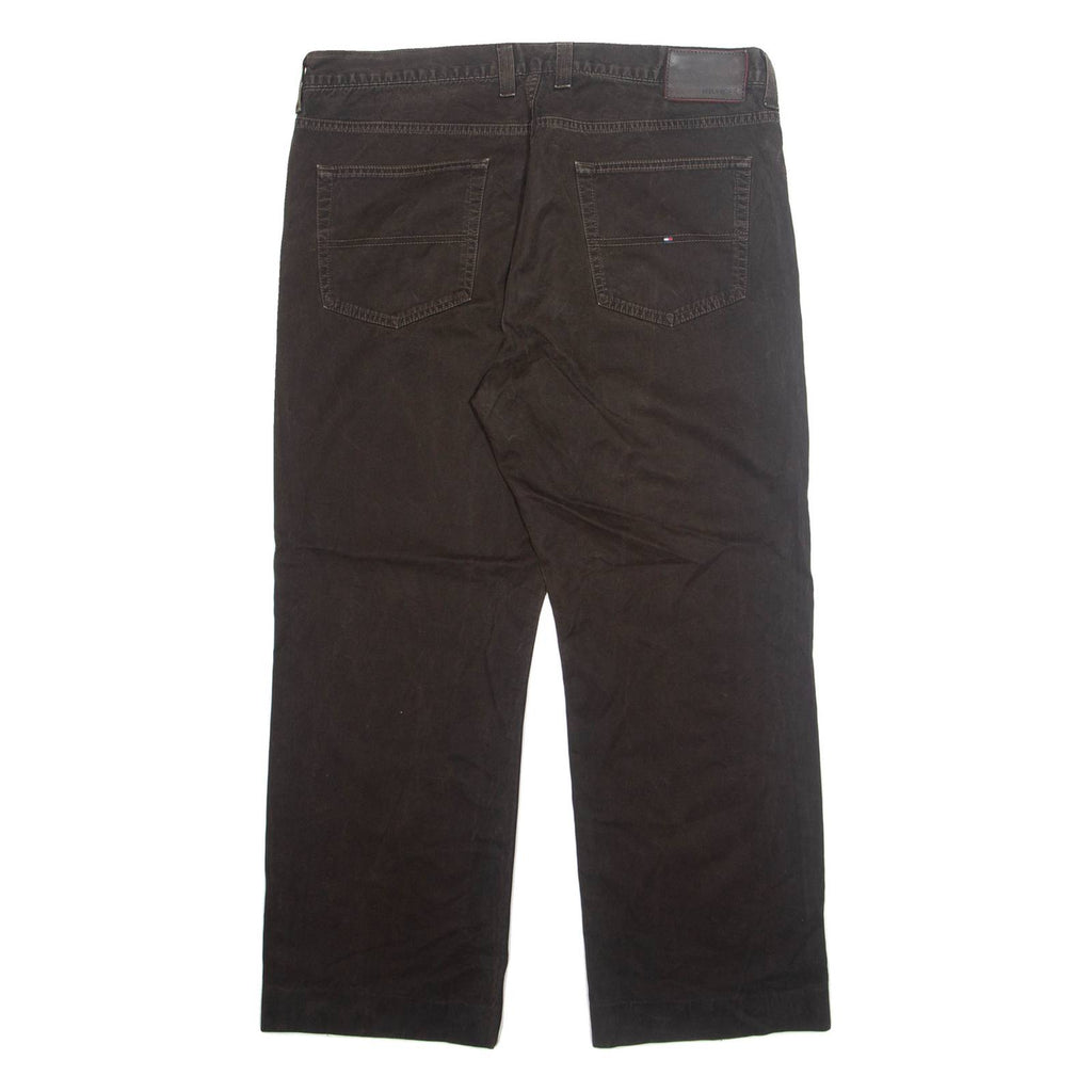 TOMMY HILFIGER Mens Trousers Brown Regular Straight W40 L29