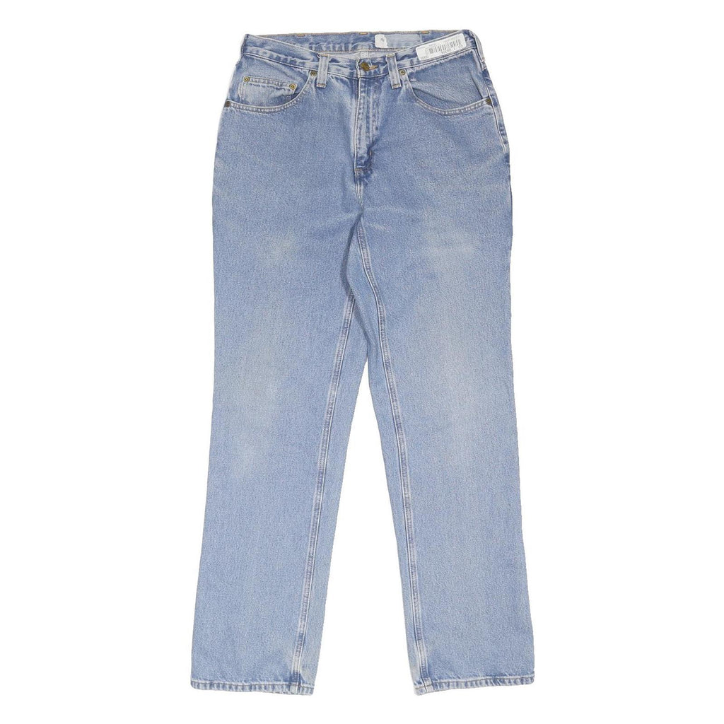 CARHARTT Mens Regular Fit Light Blue Denim Jeans W32 L33 Button Closure Classic