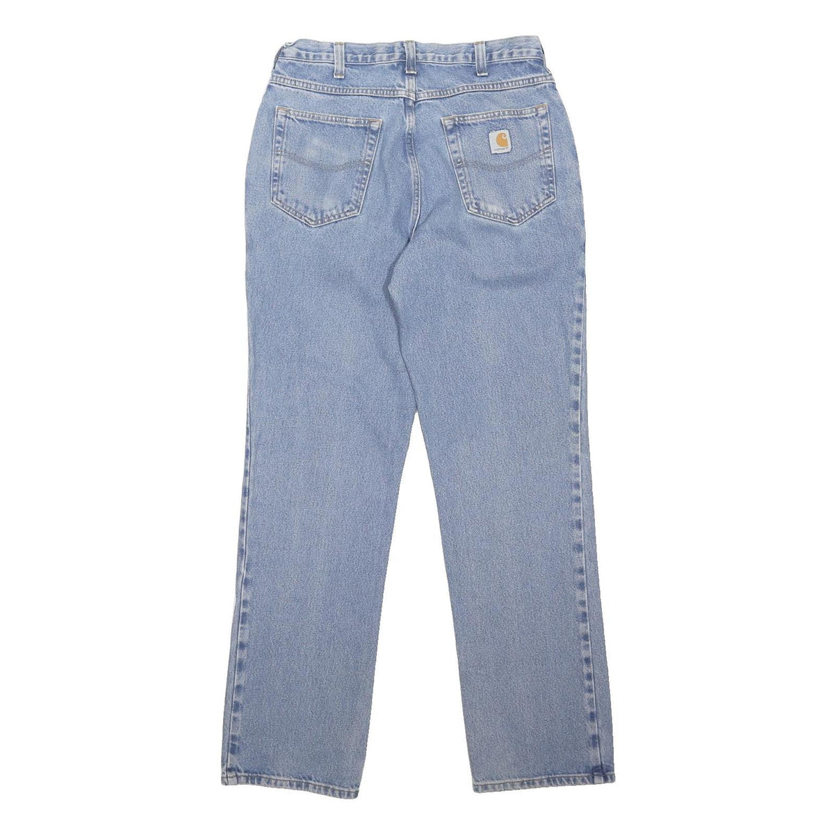 CARHARTT Mens Regular Fit Light Blue Denim Jeans W32 L33 Button Closure Classic