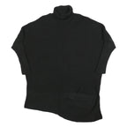 FIRETRAP Womens Black Plain Jumper Roll Neck Chunky Knit M Fashion Pullover