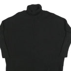 FIRETRAP Womens Black Plain Jumper Roll Neck Chunky Knit M Fashion Pullover