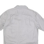 WRANGLER Mens Grey Plain Shirt M Cotton Blend Casual Button Up Short Sleeve