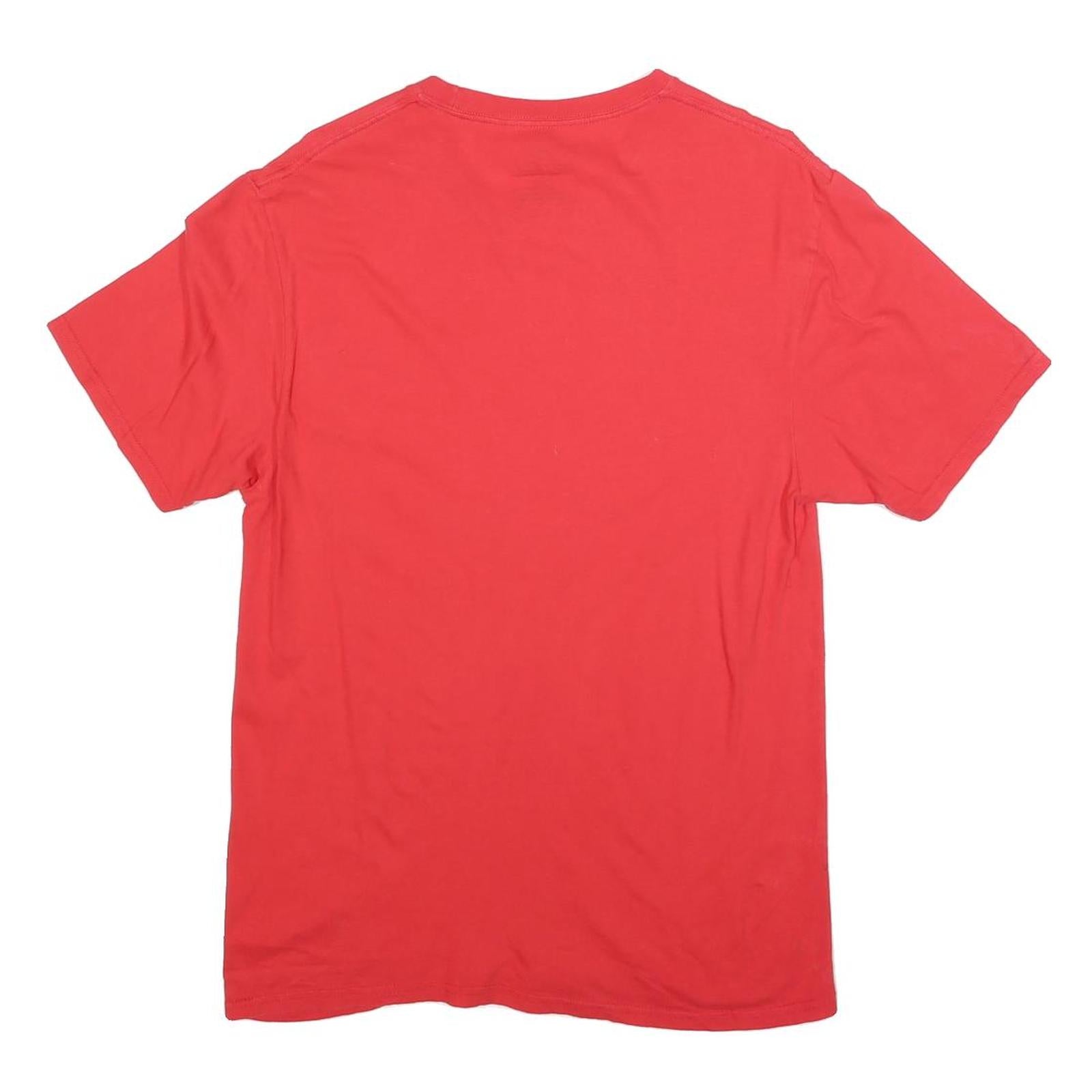 FANATICS Mens Red Chicago Cubs Graphic T-Shirt M Short Sleeve Crew Neck Cotton