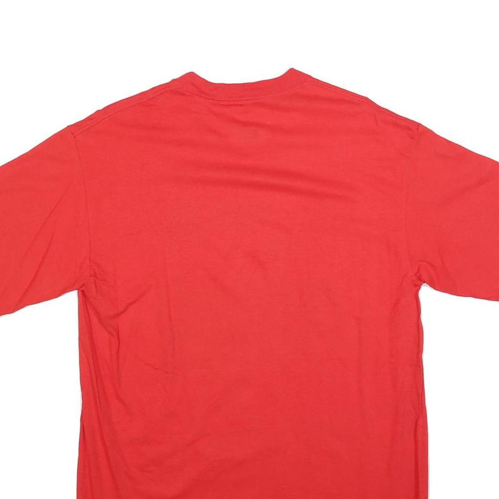 MAJESTIC Mens Red Texas Rangers World Series Graphic T-Shirt M Short Sleeve Crew