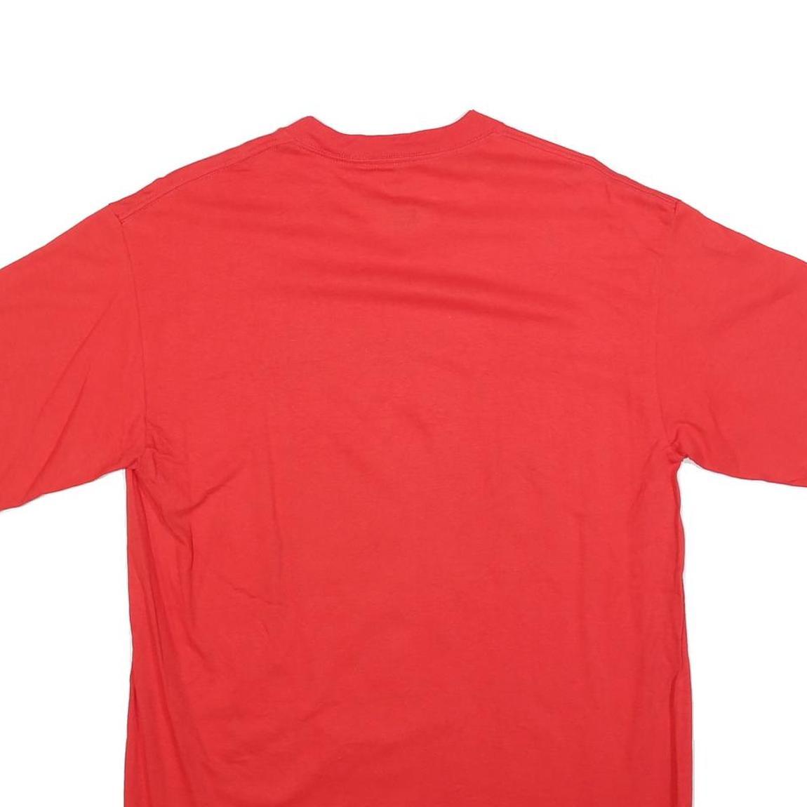 MAJESTIC Mens Red Texas Rangers World Series Graphic T-Shirt M Short Sleeve Crew