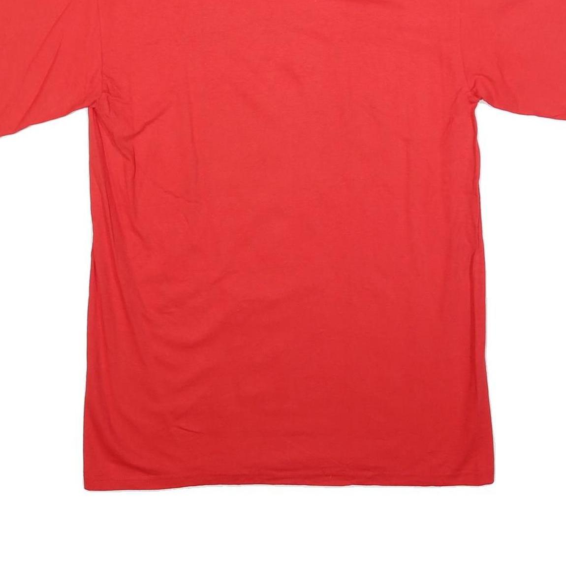 MAJESTIC Mens Red Texas Rangers World Series Graphic T-Shirt M Short Sleeve Crew