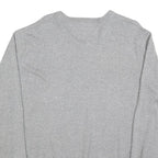 TOMMY HILFIGER Mens Grey Cotton Blend Plain V-Neck Basic Knit Jumper XL Classic
