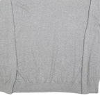 TOMMY HILFIGER Mens Grey Cotton Blend Plain V-Neck Basic Knit Jumper XL Classic