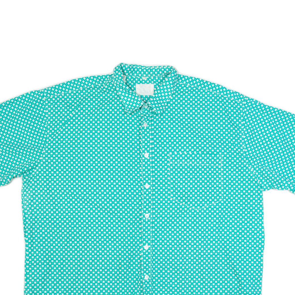 Mens Shirt Green 90s Spotted XL