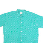 Mens Shirt Green 90s Spotted XL