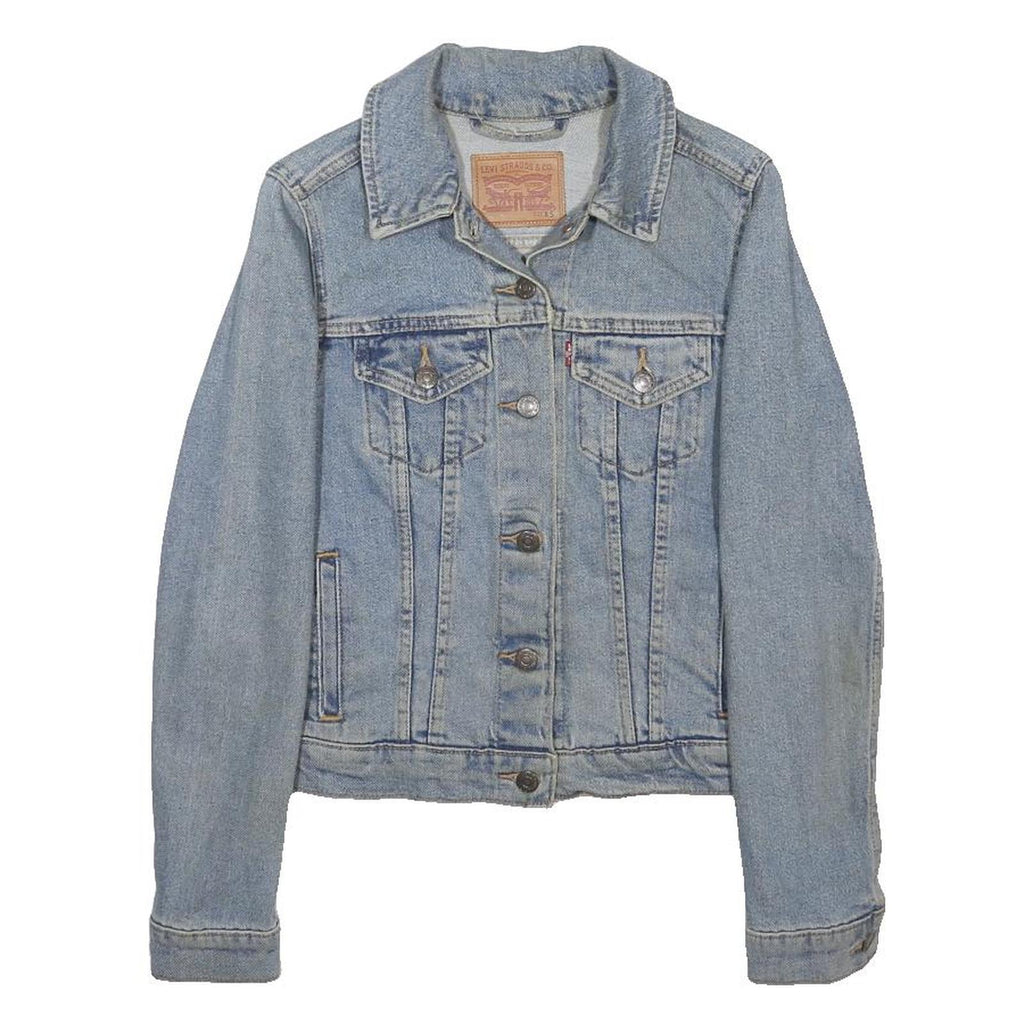 LEVI'S Womens Blue Button Denim Jacket XS Cotton Blend Classic Casual Wear