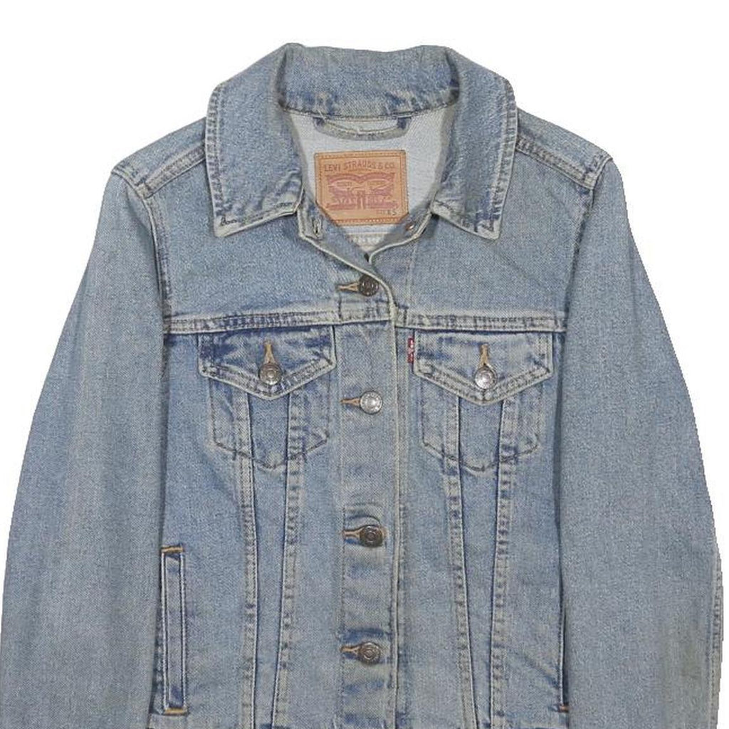 LEVI'S Womens Blue Button Denim Jacket XS Cotton Blend Classic Casual Wear