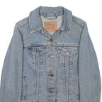 LEVI'S Womens Blue Button Denim Jacket XS Cotton Blend Classic Casual Wear
