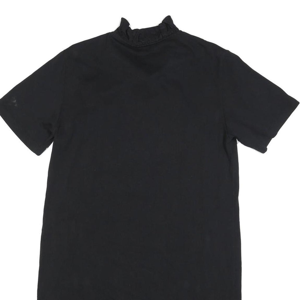 KENZO Womens Black Cotton Blend Tiger Logo Day Dress Short Sleeve M