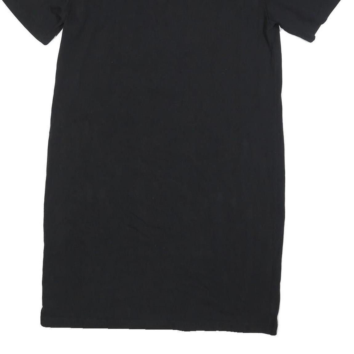 KENZO Womens Black Cotton Blend Tiger Logo Day Dress Short Sleeve M