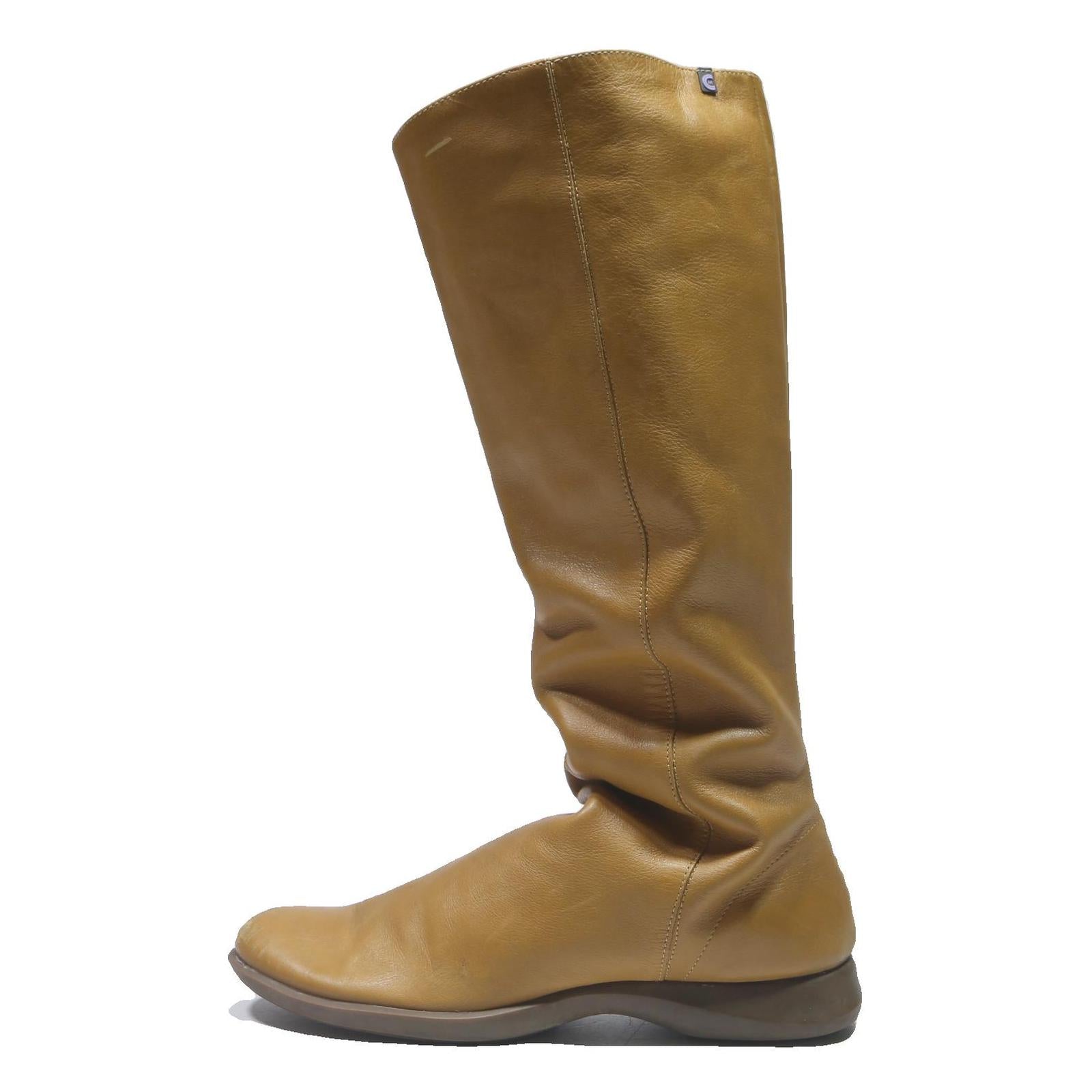 CM BY CALLAGHAN Womens Casual Tan Leather Knee High Boots UK 6 Comfortable