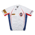 PACTIMO Mens White Red & Blue Guam Cycling Jersey S Short Sleeve Crew Neck