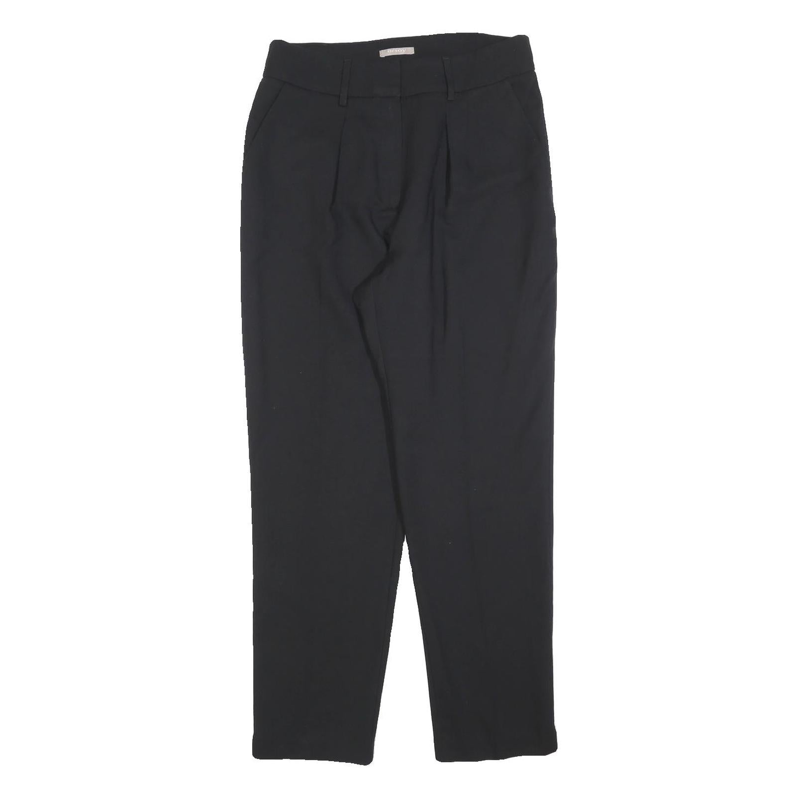 ORSAY Womens Cotton Blend Black Regular Fit Straight Trousers W28 L28 Elegant