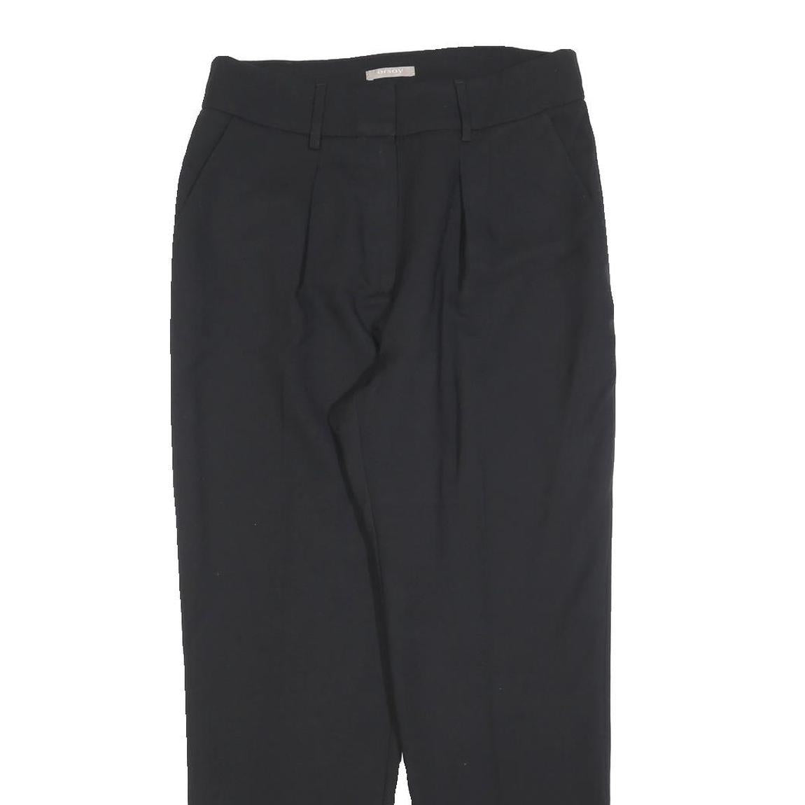 ORSAY Womens Cotton Blend Black Regular Fit Straight Trousers W28 L28 Elegant