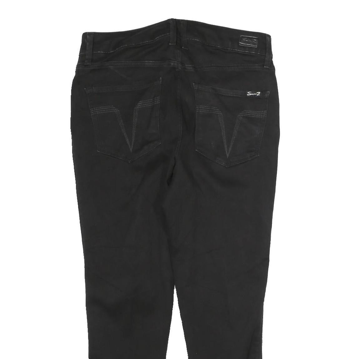 SEVEN7 Womens Black Slim Skinny Denim Jeans Cotton Blend W31 L26 Zip Closure