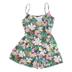 TALLY WEIJL Womens Playsuit Black Floral Wide-Leg S