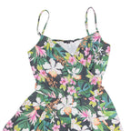 TALLY WEIJL Womens Playsuit Black Floral Wide-Leg S