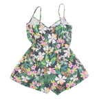TALLY WEIJL Womens Playsuit Black Floral Wide-Leg S