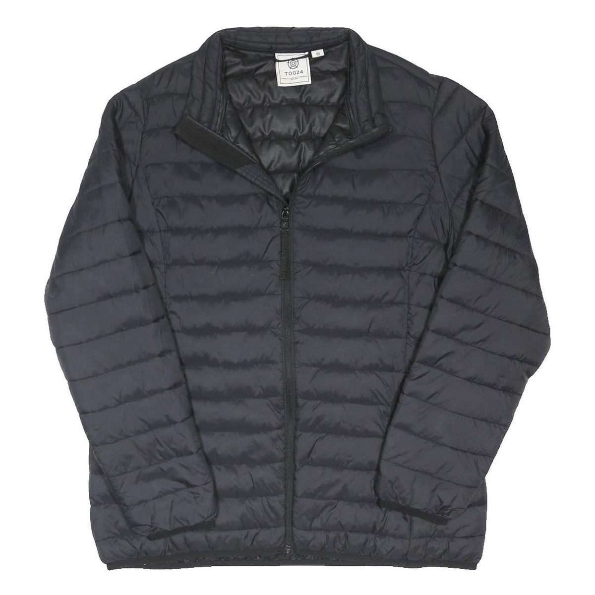 TOG24 Womens Black Quilted Jacket UK 18 Polyester Blend Zip Lightweight
