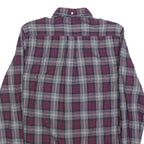 BARBOUR Mens Red & Grey Check Shirt S Button Down Collar Long Sleeve Casual