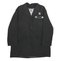 PIERO GUIDI Womens Black Cotton Blend Button Jacket M Plain Elegant Designer