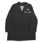 PIERO GUIDI Womens Black Cotton Blend Button Jacket M Plain Elegant Designer