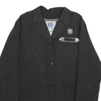 PIERO GUIDI Womens Black Cotton Blend Button Jacket M Plain Elegant Designer
