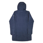 COLUMBIA Womens Blue Hooded Zip Jacket S Polyester Blend Quilted Outdoor Warm