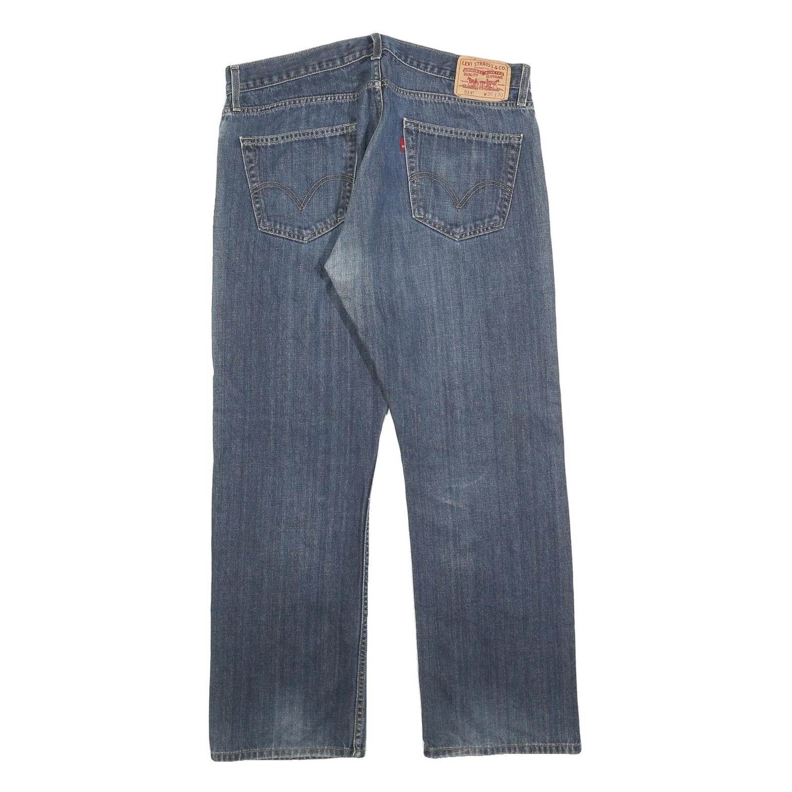 LEVI'S 514 SLIM Mens Jeans Blue Slim Straight Denim Medium W36 L30 Authentic