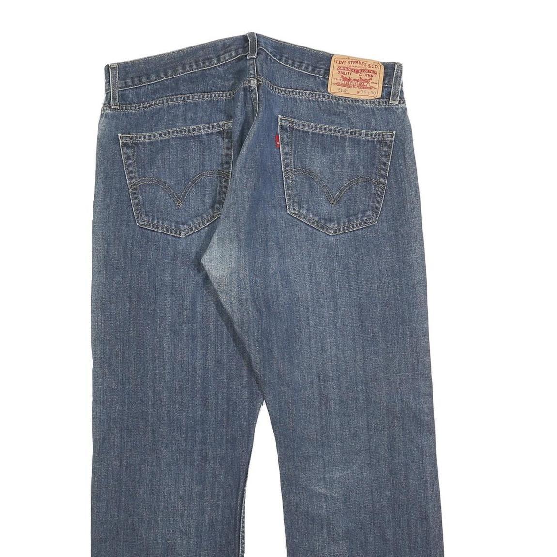 LEVI'S 514 SLIM Mens Jeans Blue Slim Straight Denim Medium W36 L30 Authentic