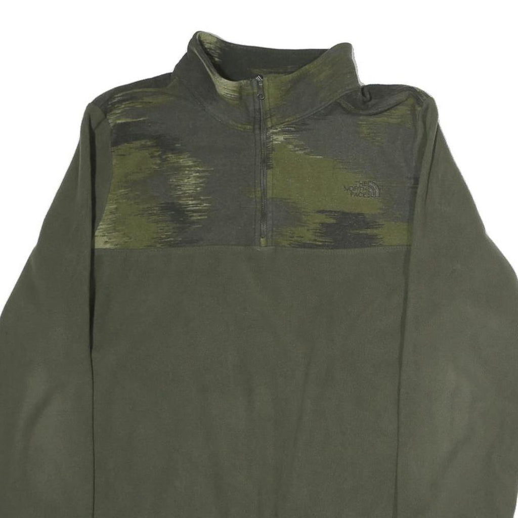 THE NORTH FACE Womens Green & Grey Patterned Plain Pullover Jumper XL Polyester