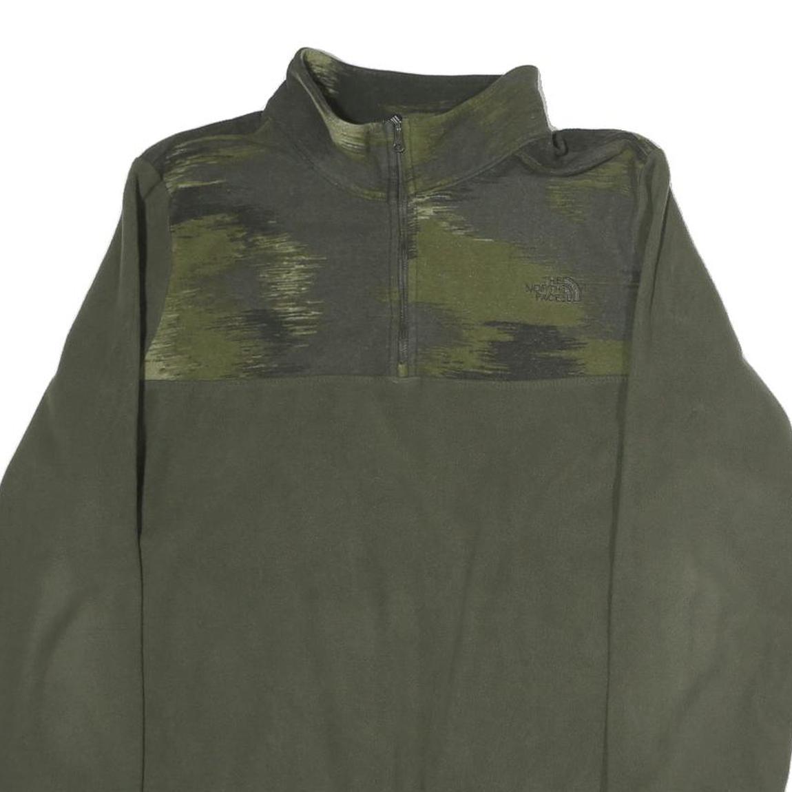 THE NORTH FACE Womens Green & Grey Patterned Plain Pullover Jumper XL Polyester