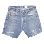 LEVI'S Mens Denim Blue Casual Shorts M W32 Distressed Cut-Off