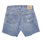 LEVI'S Mens Denim Blue Casual Shorts M W32 Distressed Cut-Off