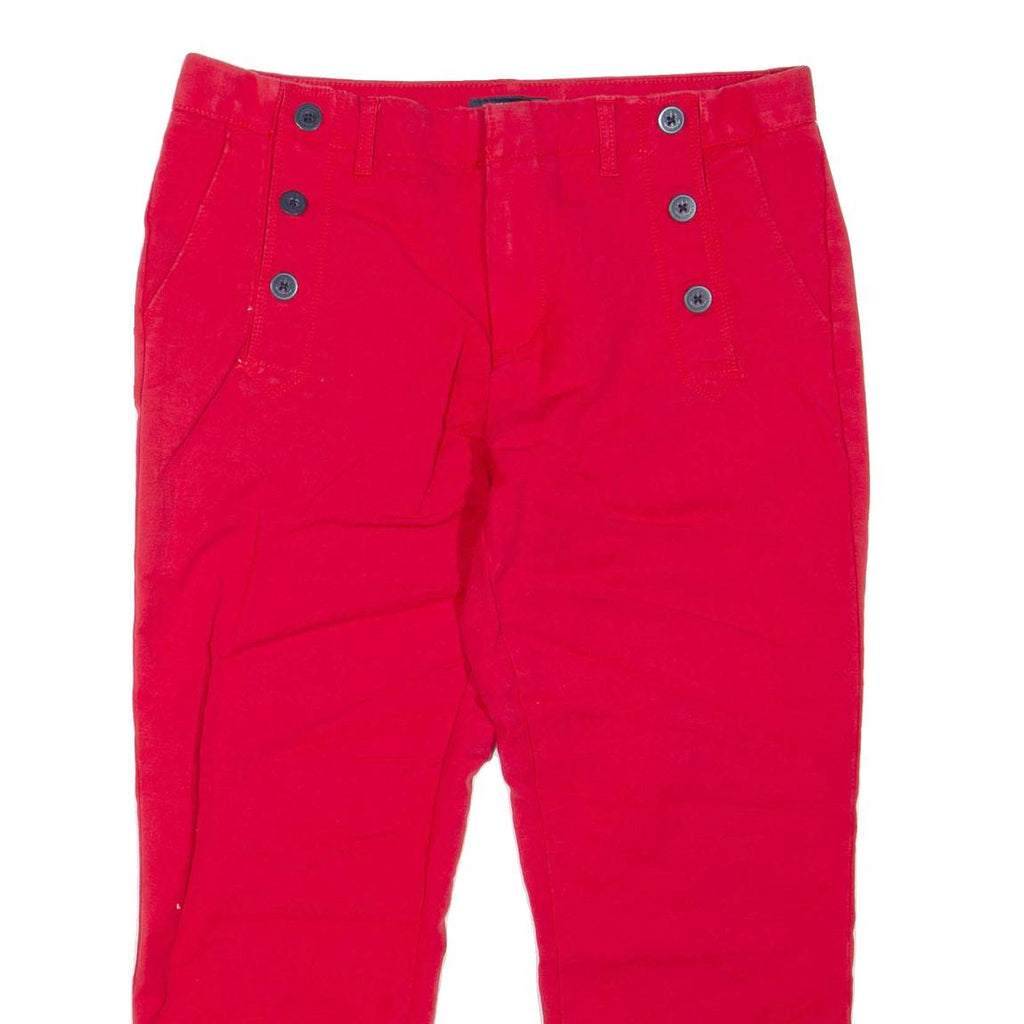 TOMMY HILFIGER Womens Trousers Red Regular Tapered W32 L24