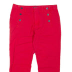 TOMMY HILFIGER Womens Trousers Red Regular Tapered W32 L24