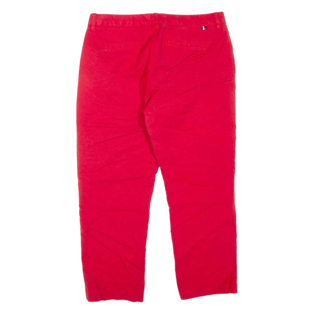 TOMMY HILFIGER Womens Trousers Red Regular Tapered W32 L24