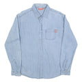 KICKERS Mens Blue Denim Shirt L Classic Cotton Long Sleeve Casual