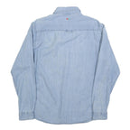 KICKERS Mens Blue Denim Shirt L Classic Cotton Long Sleeve Casual