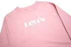 LEVIS Womens Pink Crew Neck XS Cotton Blend Logo Sweatshirt Pullover Casual